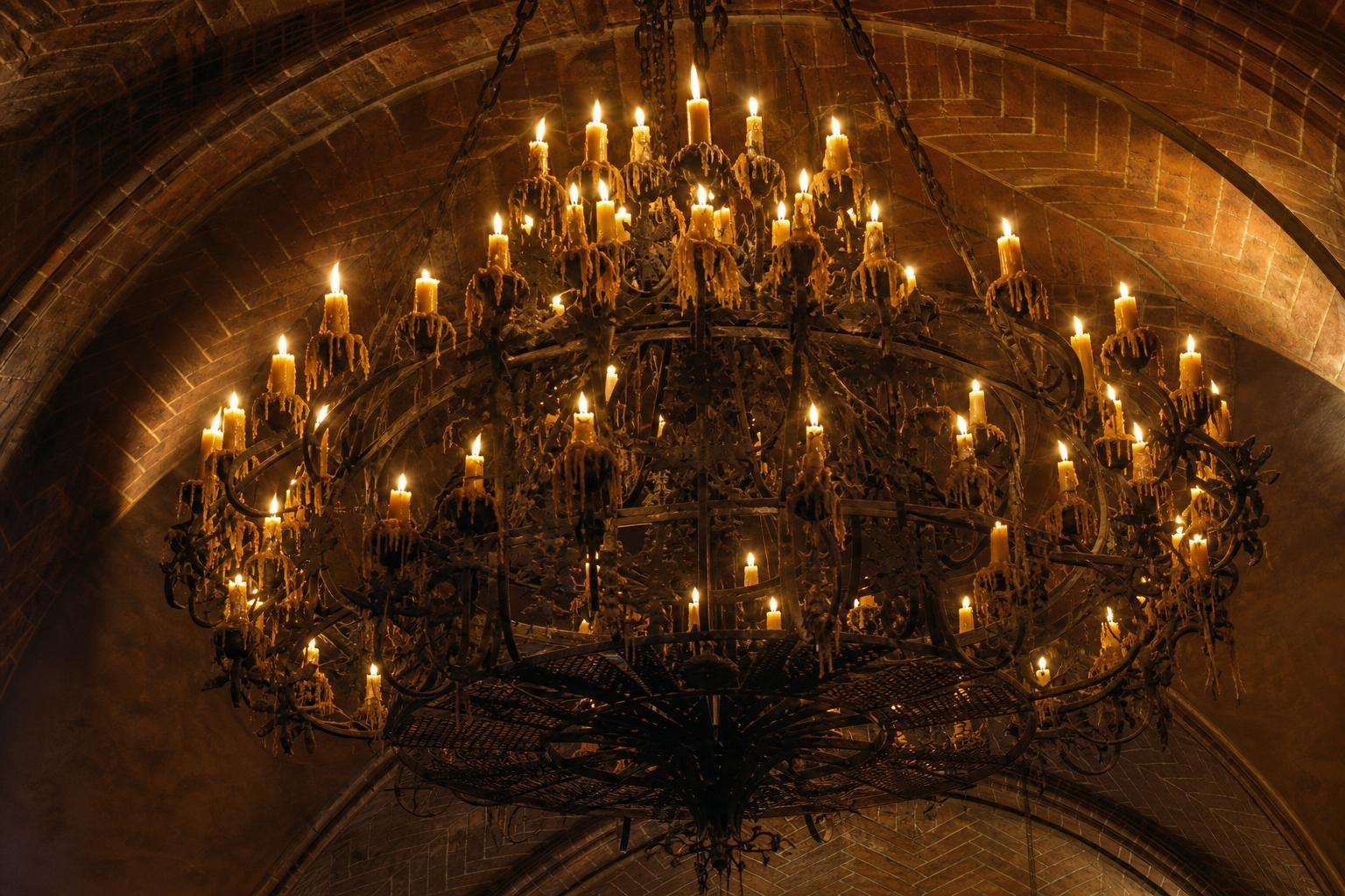 The chandelier.