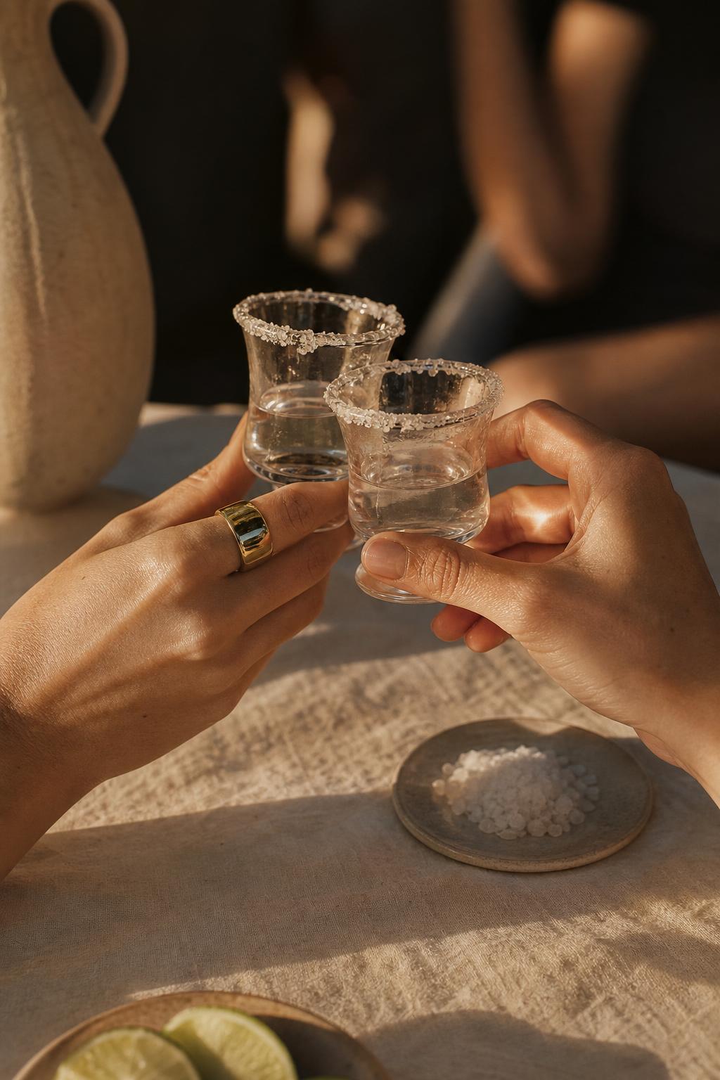 A toast. Salt on the rim.
