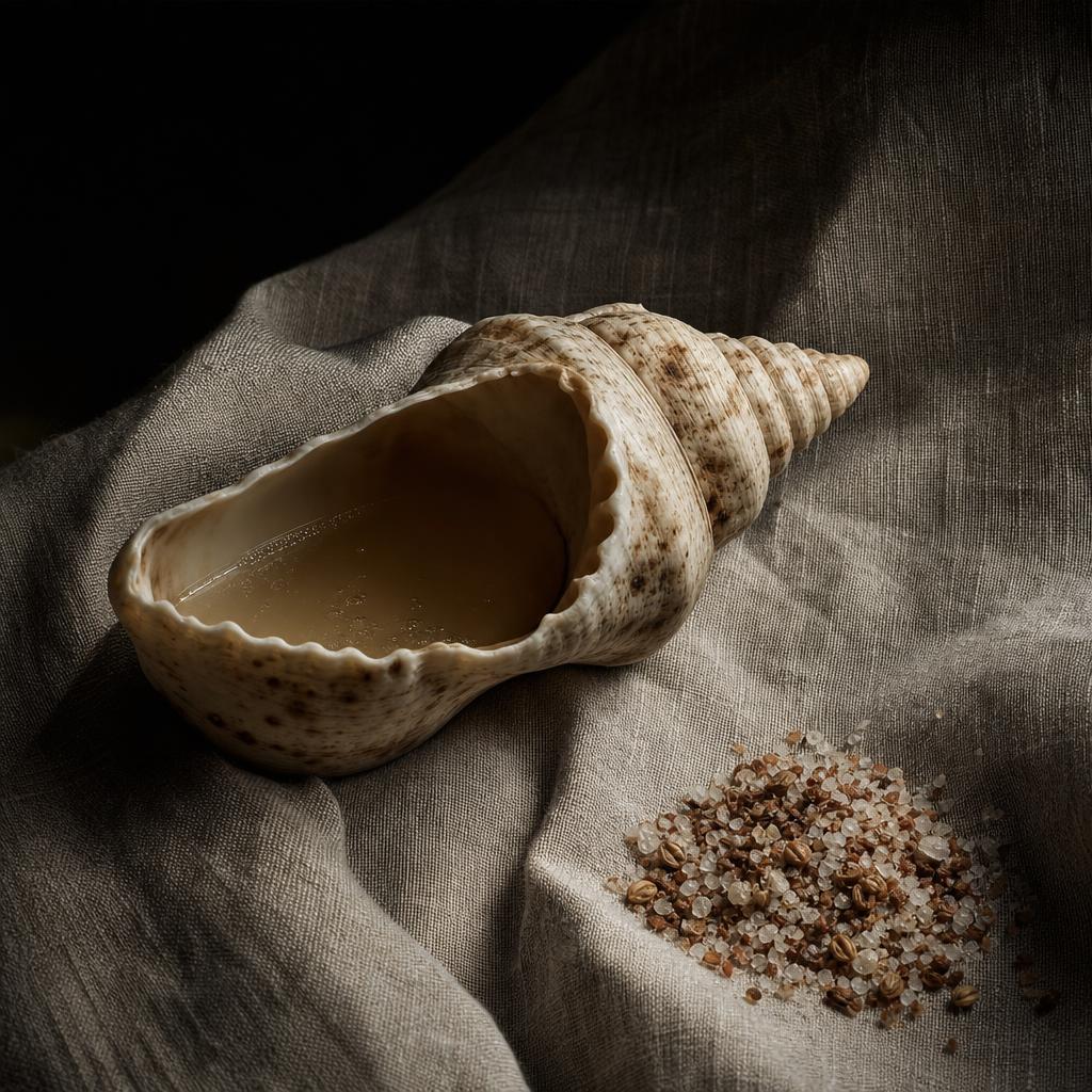 Mezcal. Worm salt. Conch.