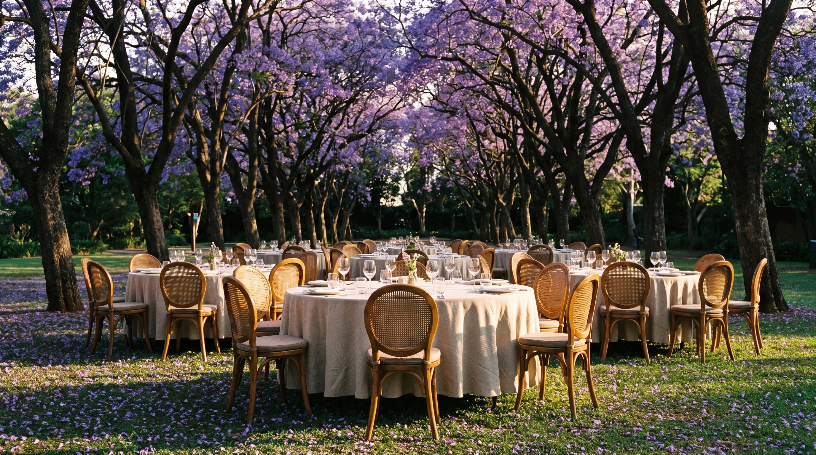 Mesa entre jacarandas