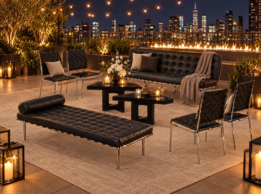 Look BLACK 6 ambientado en Rooftop