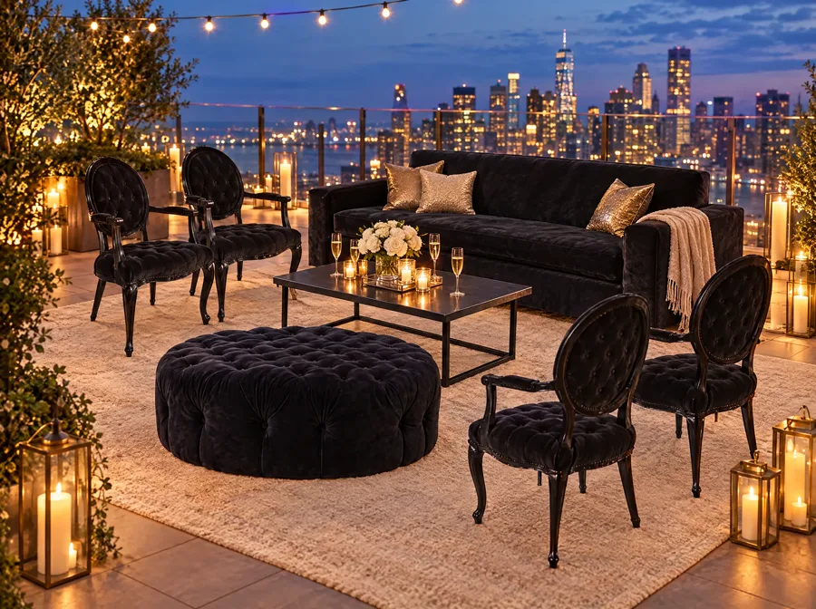 Look BLACK 7 ambientado en Rooftop