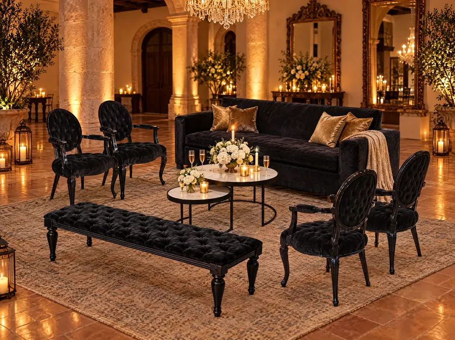 Look ELEGANCE 1 ambientado en Hacienda de noche