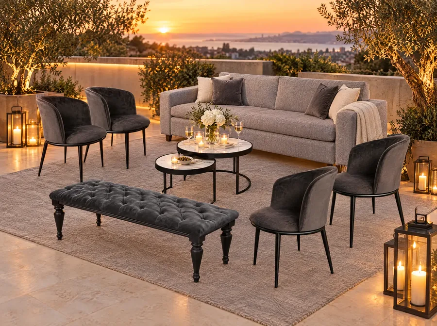 Look SHADES OF GRAY 6 ambientado en Terraza contemporánea